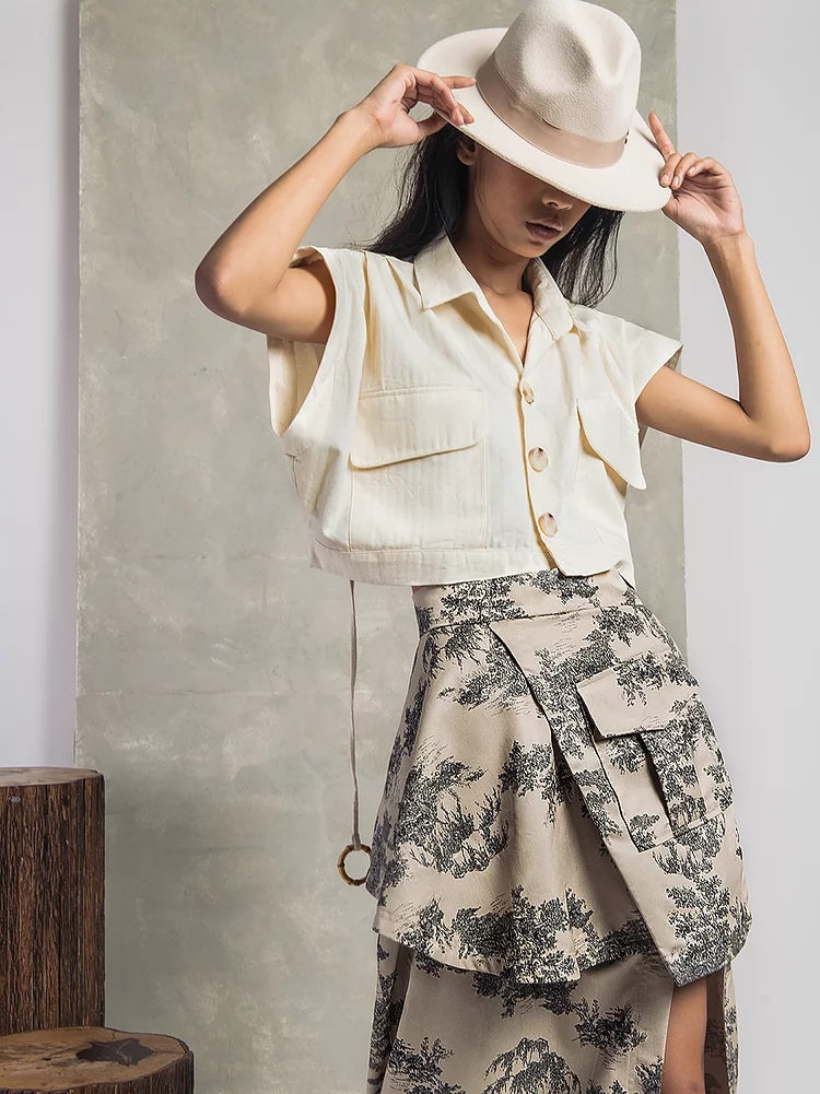 トップス rurumu: dreamreading jacquard camisole Dream Scoop Cami | Luxe Satin | Archive (Toile Cloud) – Parade